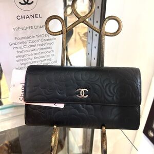 Chanel Camellia Leather Wallet
